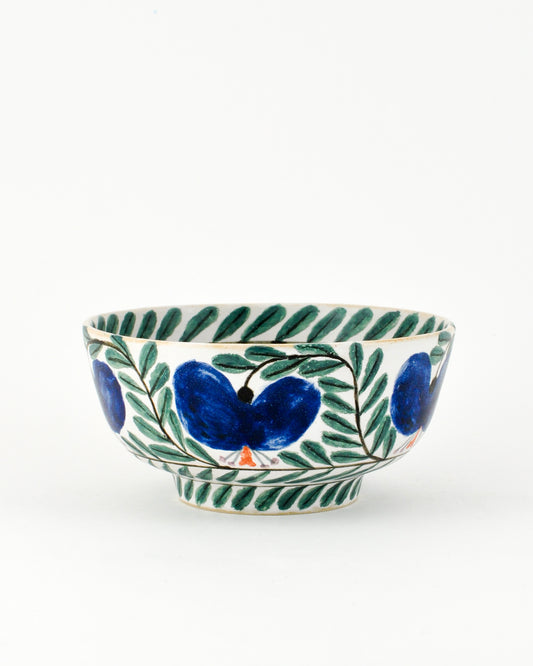 Sylvie #18: medium bowl with 5 flowers