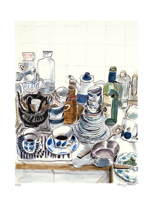 Cups and Dishes - Limited Edition Art Print