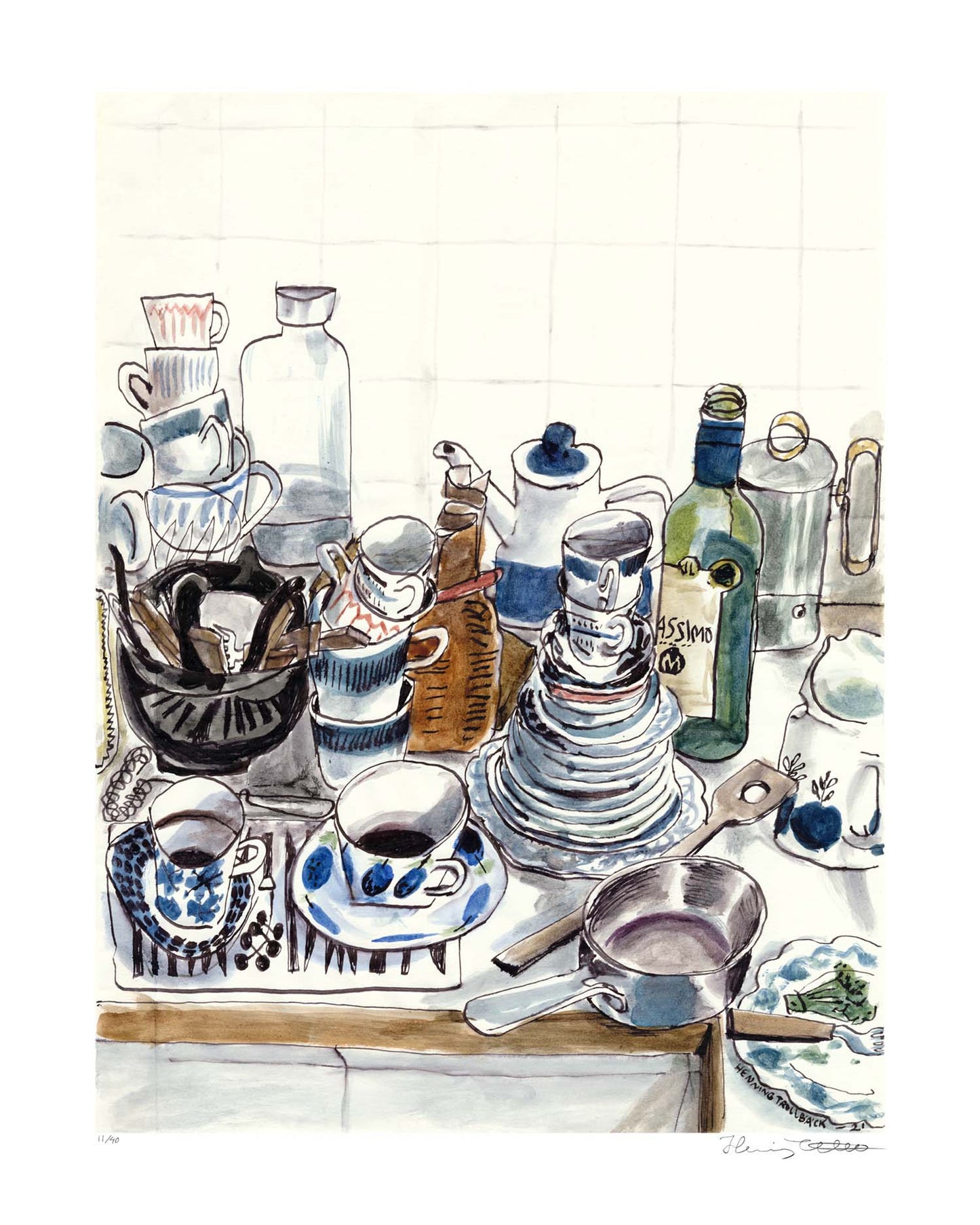 Cups and Dishes 2ed - Limited Edition Art Print