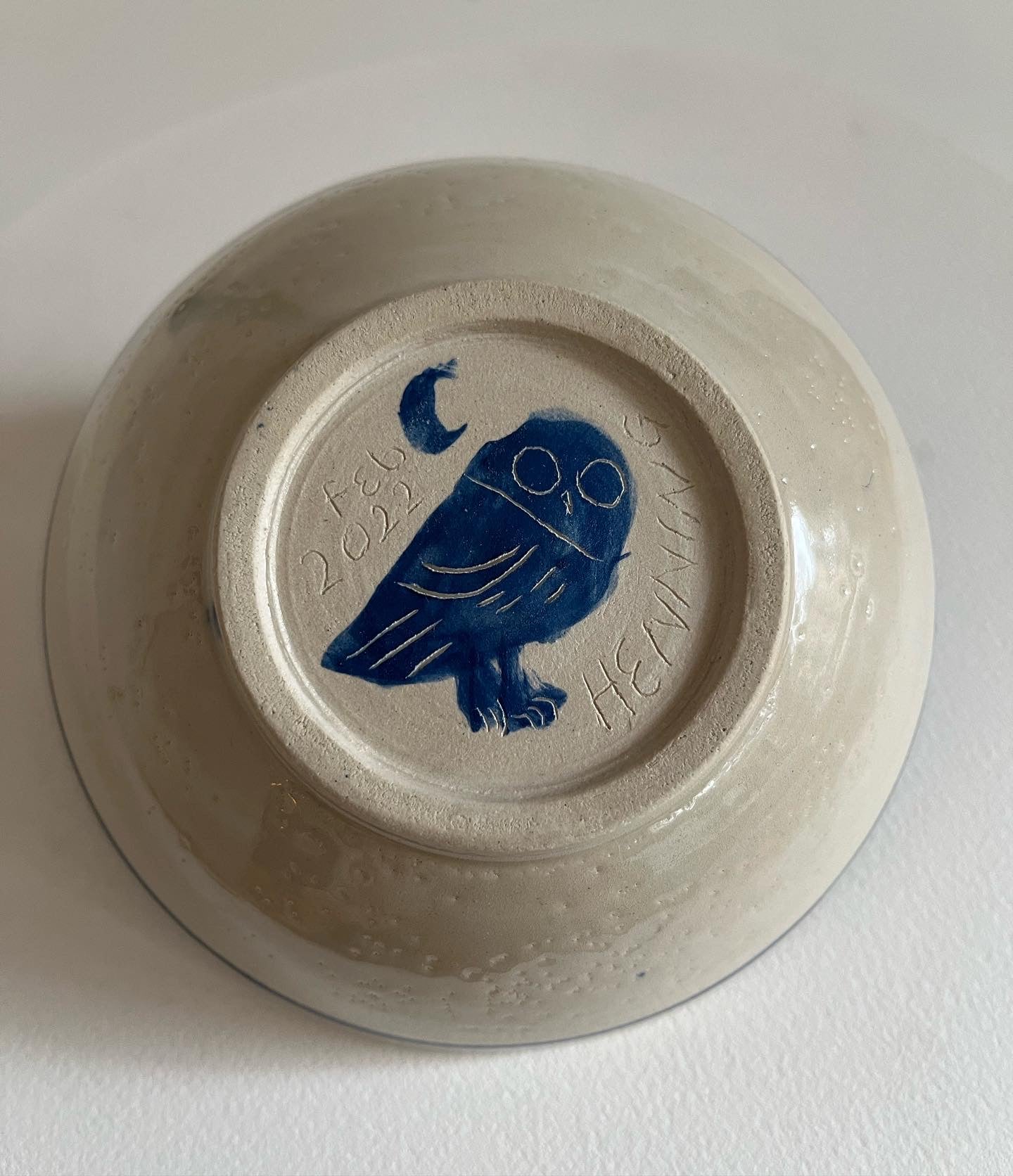 Cobalt Blue Owl Bowl